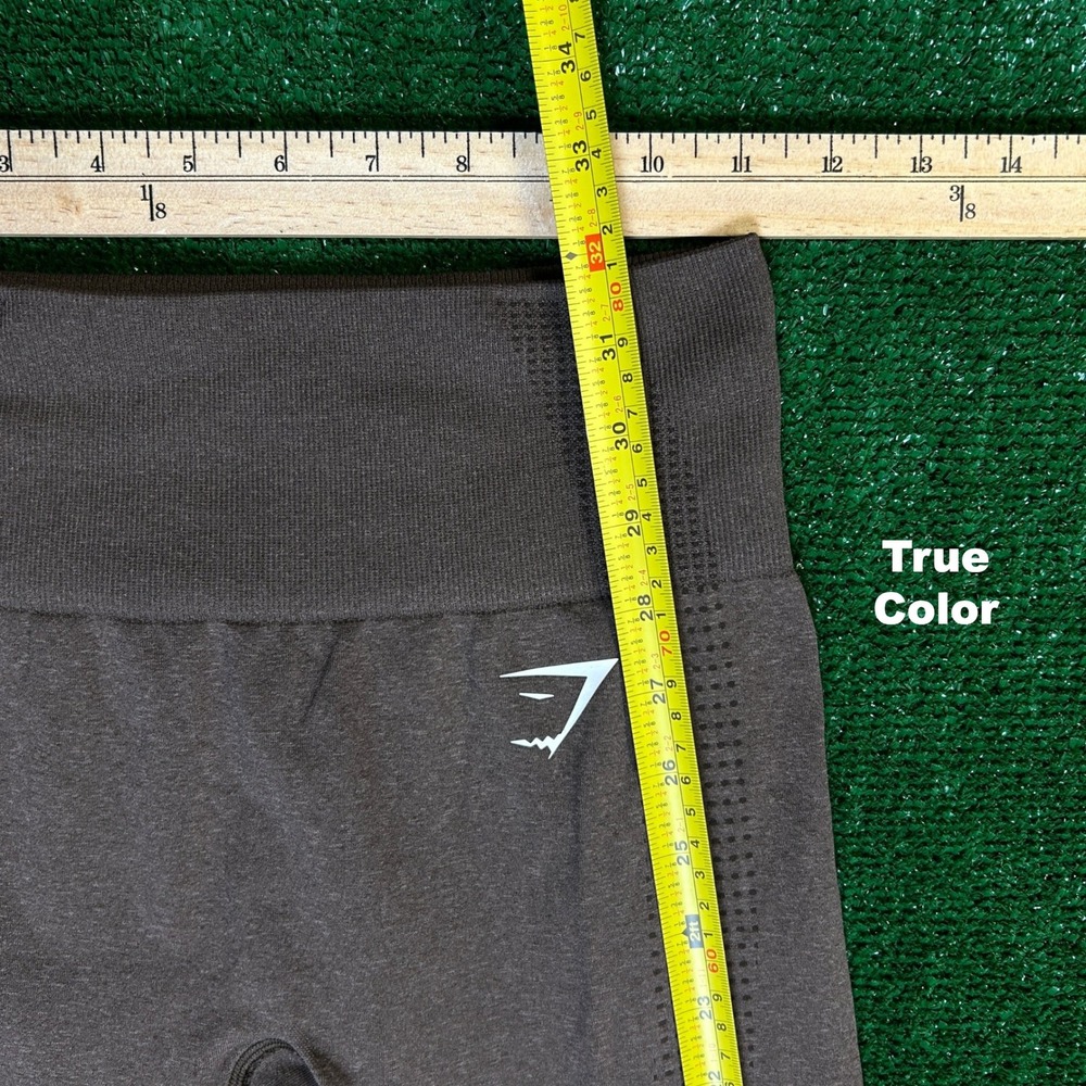 Gymshark Vital Seamless High Waisted Leggings Espresso Marl XS B1A2B-NBBW - Picture 6 of 11